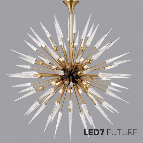 Loft Industry Modern - Lance Sun Gold Chandelier